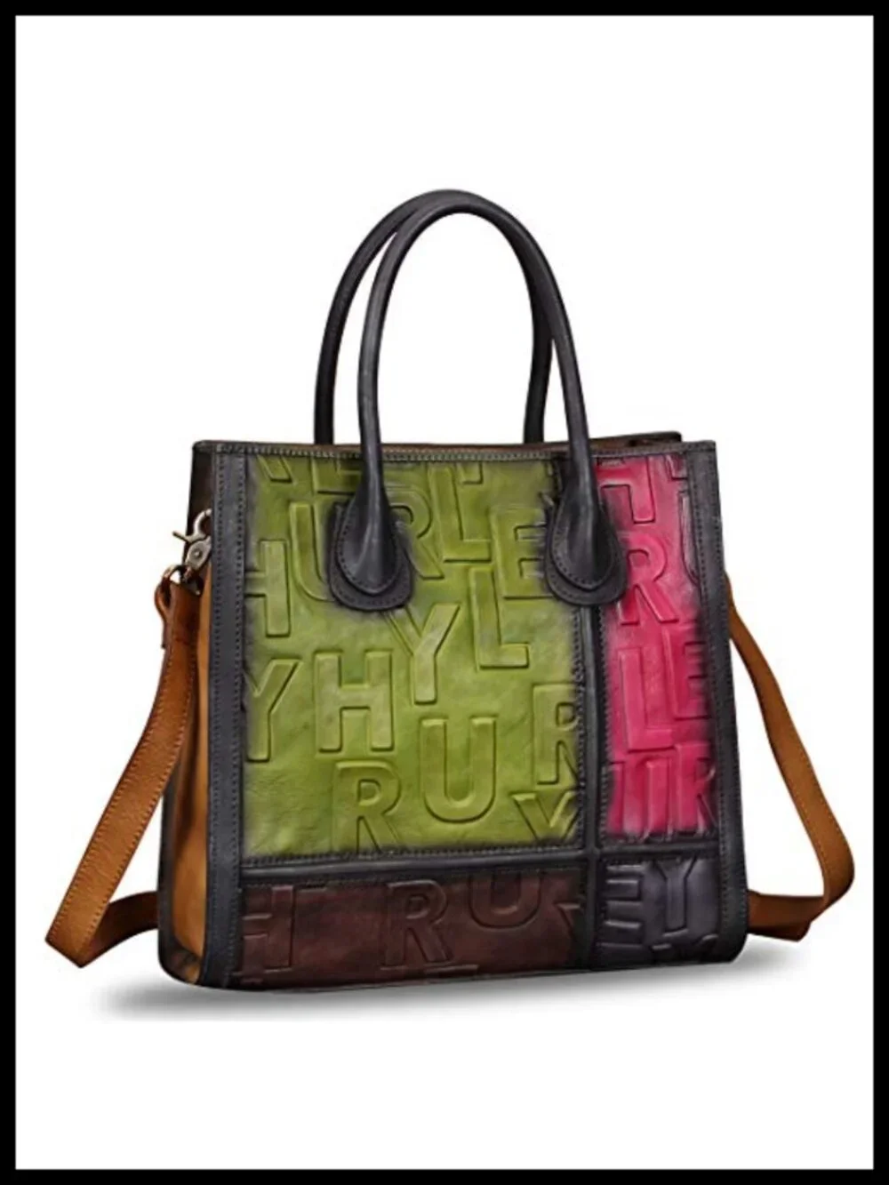 Genuine Leather Satchel Purse Vintage Tote Shoulder Bag Top Handle